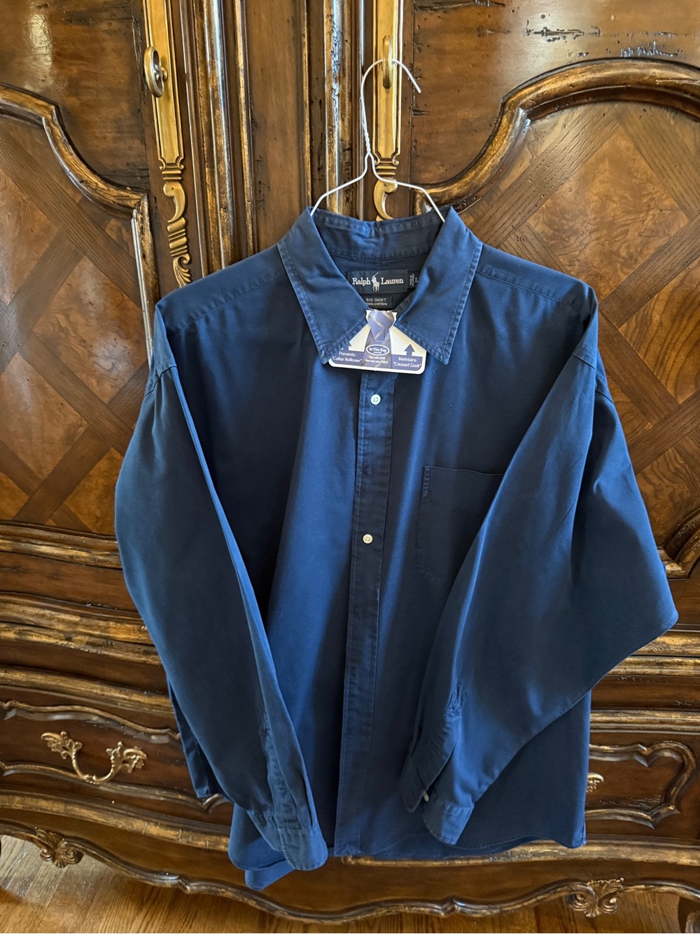 Ralph Lauren Men's Navy Blue Button-Down Shirt